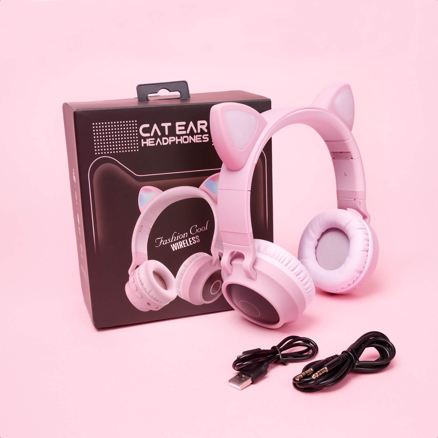 Wireless Headphones for Children with LED Lights